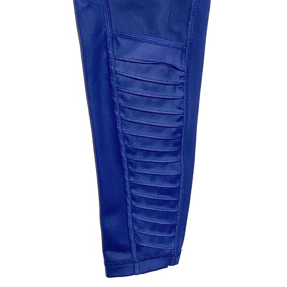 Victoria's Secret Sport Knockout Leggings Moto Blue Semi Sheer Cut Out Womens XS - Picture 5 of 7